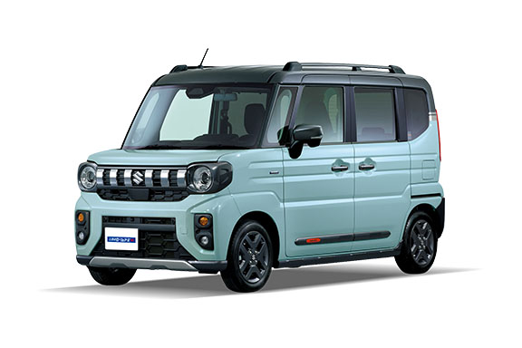 新型スペーシア　ギア（軽）（青×銀）